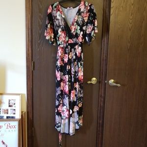 East adeline black flower dress